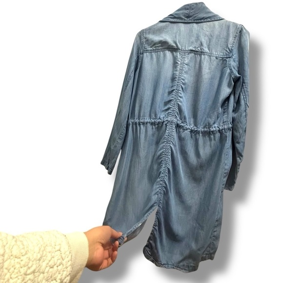 Max Jeans Blue Open Denim Cardigan Duster Jacket - Small - Picture 4 of 10